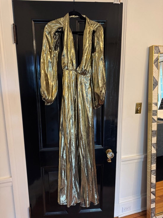 cult gaia Dresses & Skirts - cult gaia Gold Metallic Maxi Dress